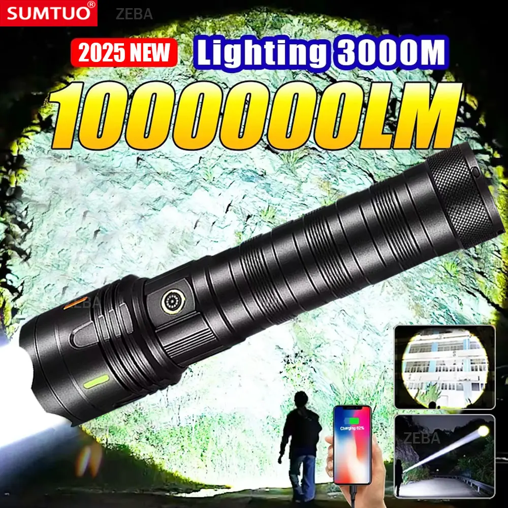 Most Powerful Torch Super High Power Flashlight Rechargeable Lamp Outdoor Camping Waterproof Tactical Lantern Self Defense
Most Powerful Torch Super High Power Flashlight Rechargeable Lamp Outdoor Camping Waterproof Tactical Lantern Self Defense