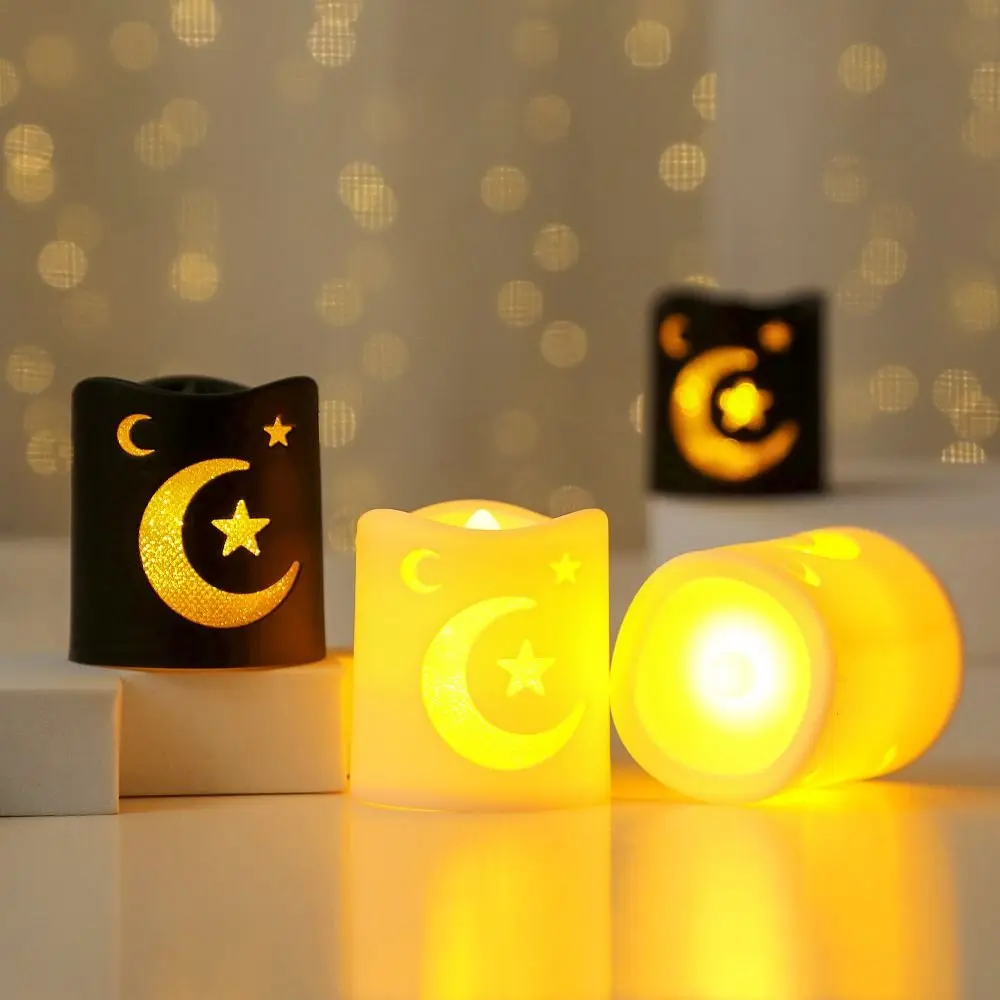 4Pcs Battery Operated Eid Mubarak Flameless Candles Star Moon Design Warm Light LED Candle Lights Crescent Moon Shape
4Pcs Battery Operated Eid Mubarak Flameless Candles Star Moon Design Warm Light LED Candle Lights Crescent Moon Shape
