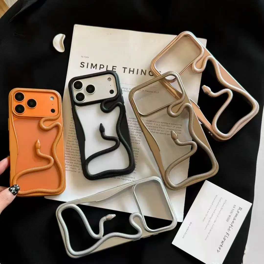 3D Snake Hollow Plating Phone Case For iPhone 17 16 15 14 13Pro Max S25 Ultra Matte Soft Shell Heat Dissipation Shockproof Cover
3D Snake Hollow Plating Phone Case For iPhone 17 16 15 14 13Pro Max S25 Ultra Matte Soft Shell Heat Dissipation Shockproof Cover
