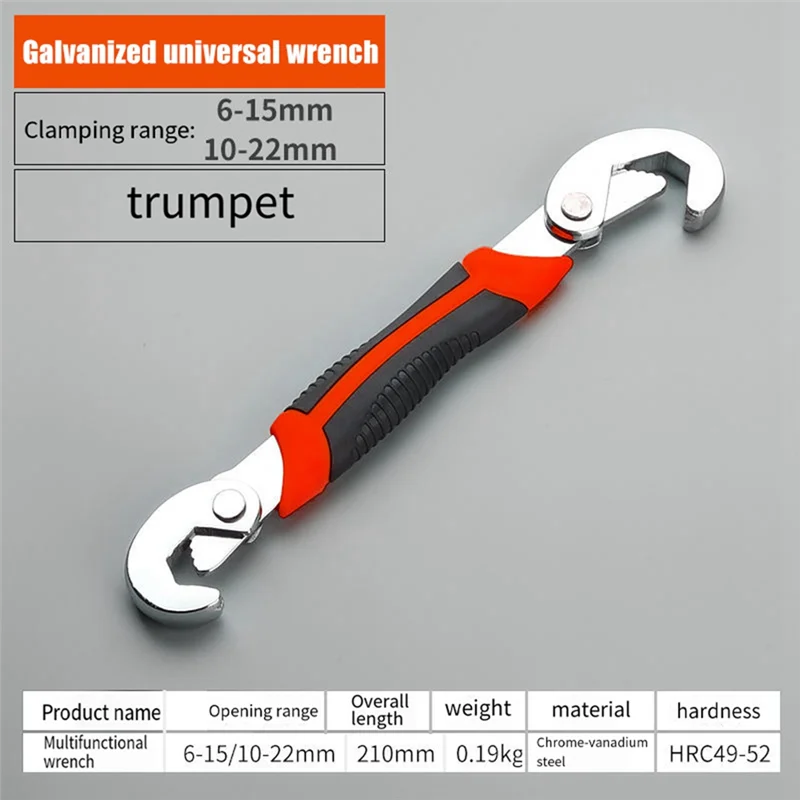 1 PCS S Universal Wrench Multifunctional Adjustable Pipe Wrench Industrial Hardware Tool Hook Type-A45M
1 PCS S Universal Wrench Multifunctional Adjustable Pipe Wrench Industrial Hardware Tool Hook Type-A45M