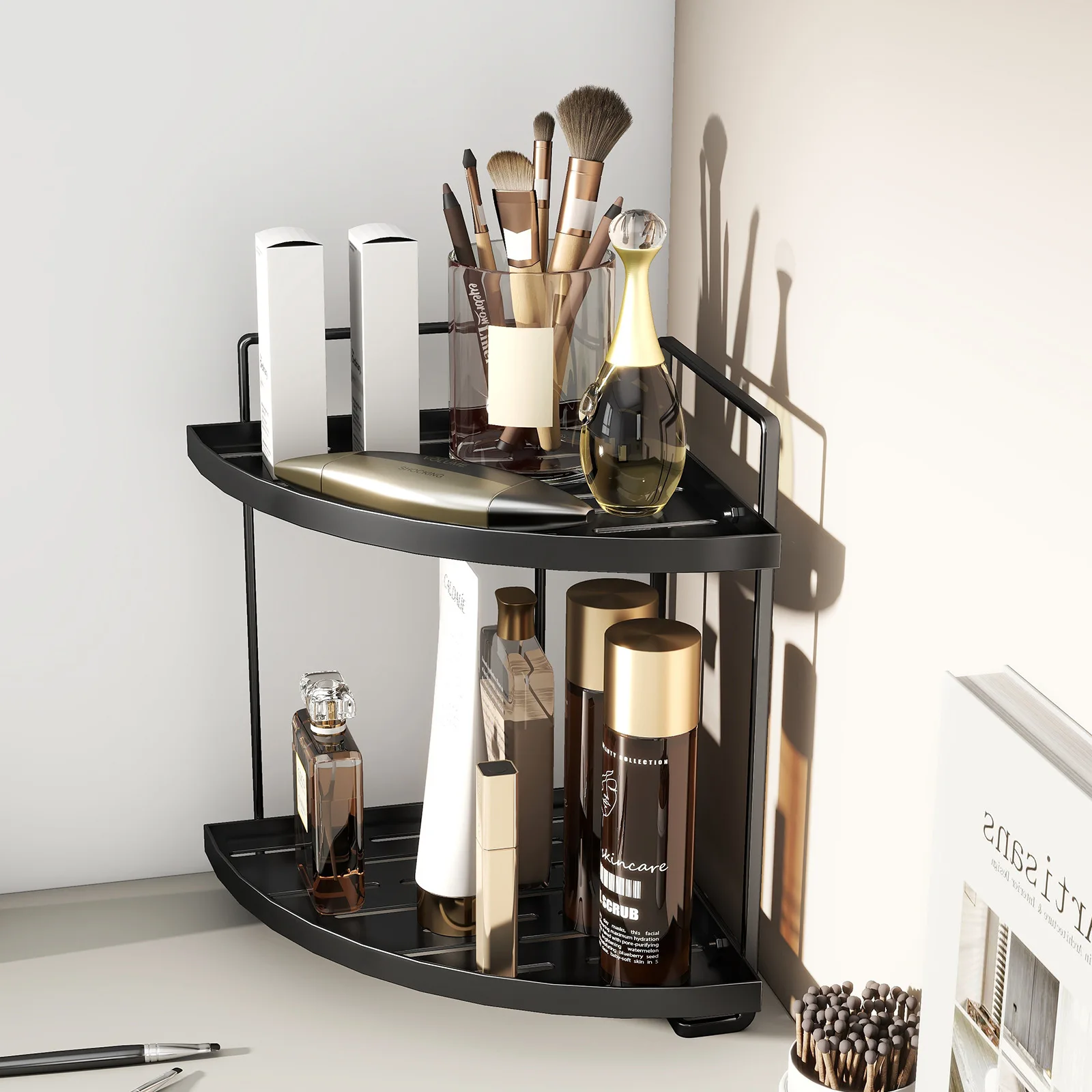 Durable Light luxury desktop dresser rack, bathroom triangular shelf, double-layer hand wash countertop, cosmetic storage rack
Durable Light luxury desktop dresser rack, bathroom triangular shelf, double-layer hand wash countertop, cosmetic storage rack