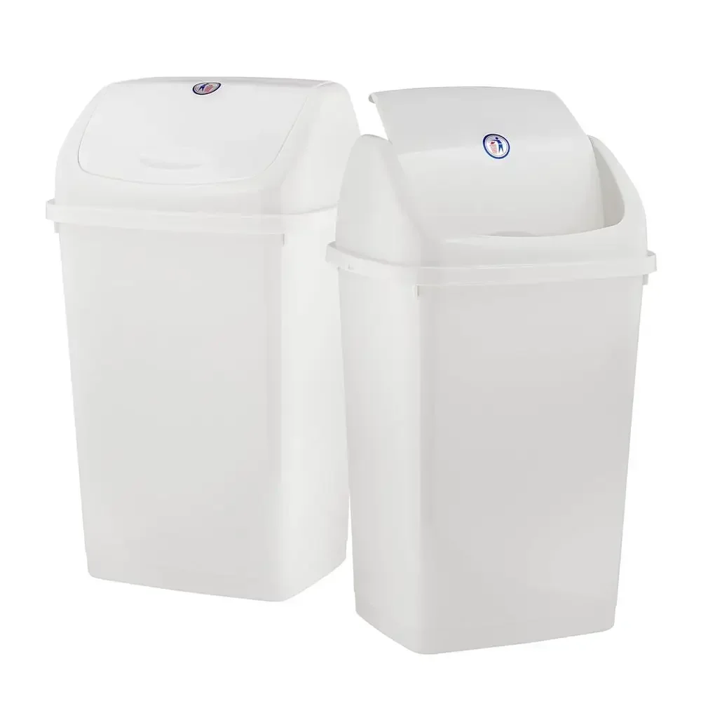 13 Gallon Swing Lid Trash Can, Plastic Waste Bin for Indoor & Outdoor Use, Large 52 Qt Recycle Bin, Suitable for Home, Office, G
13 Gallon Swing Lid Trash Can, Plastic Waste Bin for Indoor & Outdoor Use, Large 52 Qt Recycle Bin, Suitable for Home, Office, G
