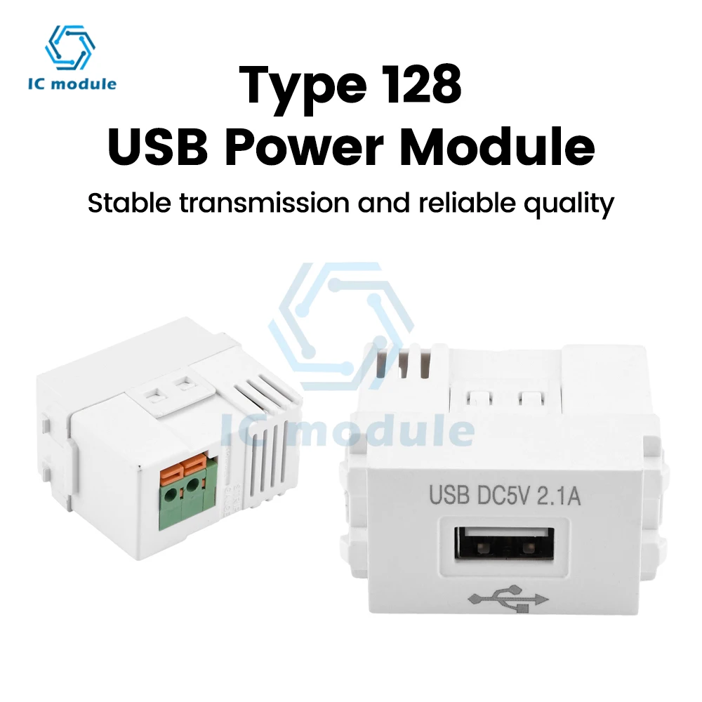 128 Type USB Charging Module 5V 2.1A 1A Mobile Phone Charging Module Switch Adapter Wall Panel Outlet Electric Slot Connector
128 Type USB Charging Module 5V 2.1A 1A Mobile Phone Charging Module Switch Adapter Wall Panel Outlet Electric Slot Connector