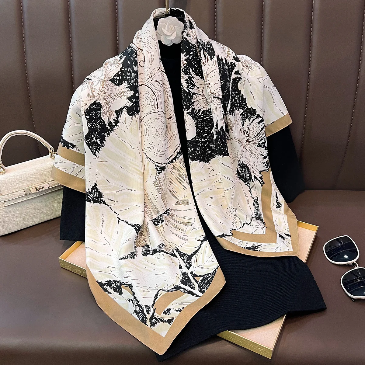 Leaf Pattern Shawl 2025 - 90CM Modal Square Hijab Scarf,French Style Office Neck Wrap,Breathable Summer Cover,Professional Scarf
Leaf Pattern Shawl 2025 - 90CM Modal Square Hijab Scarf,French Style Office Neck Wrap,Breathable Summer Cover,Professional Scarf