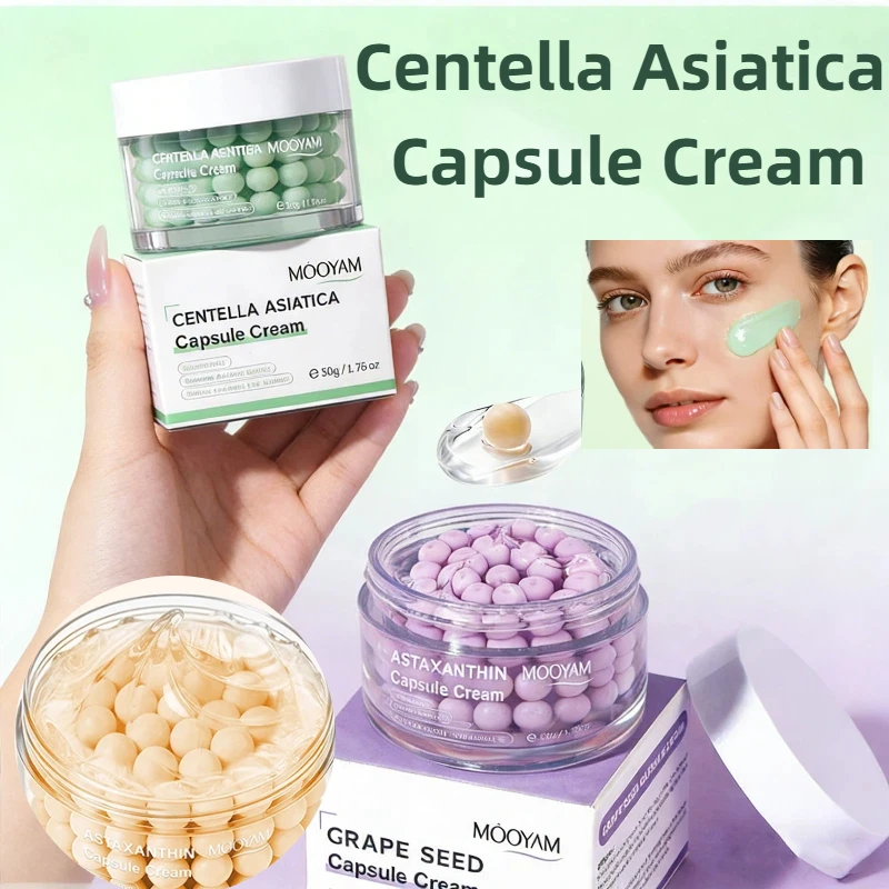 Centella Asiatica Capsule Cream Grape Seed& Astaxanthin Capsule Cream Reduce Dullness Strengthen Barrier Firm Moisturizing Cream
Centella Asiatica Capsule Cream Grape Seed& Astaxanthin Capsule Cream Reduce Dullness Strengthen Barrier Firm Moisturizing Cream