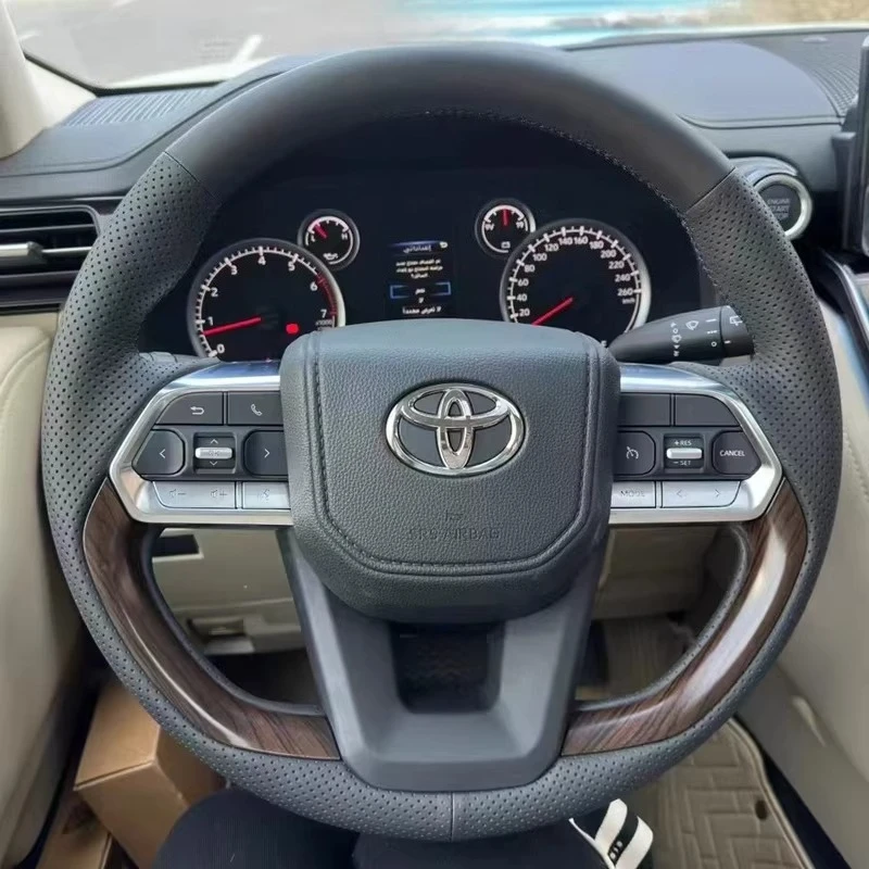 For Toyota LAND CRUISER V6 2022 2023 Land Cruiser LC300 DIY Hand Stitched black Genuine leather Car Steering Wheel Cover
For Toyota LAND CRUISER V6 2022 2023 Land Cruiser LC300 DIY Hand Stitched black Genuine leather Car Steering Wheel Cover