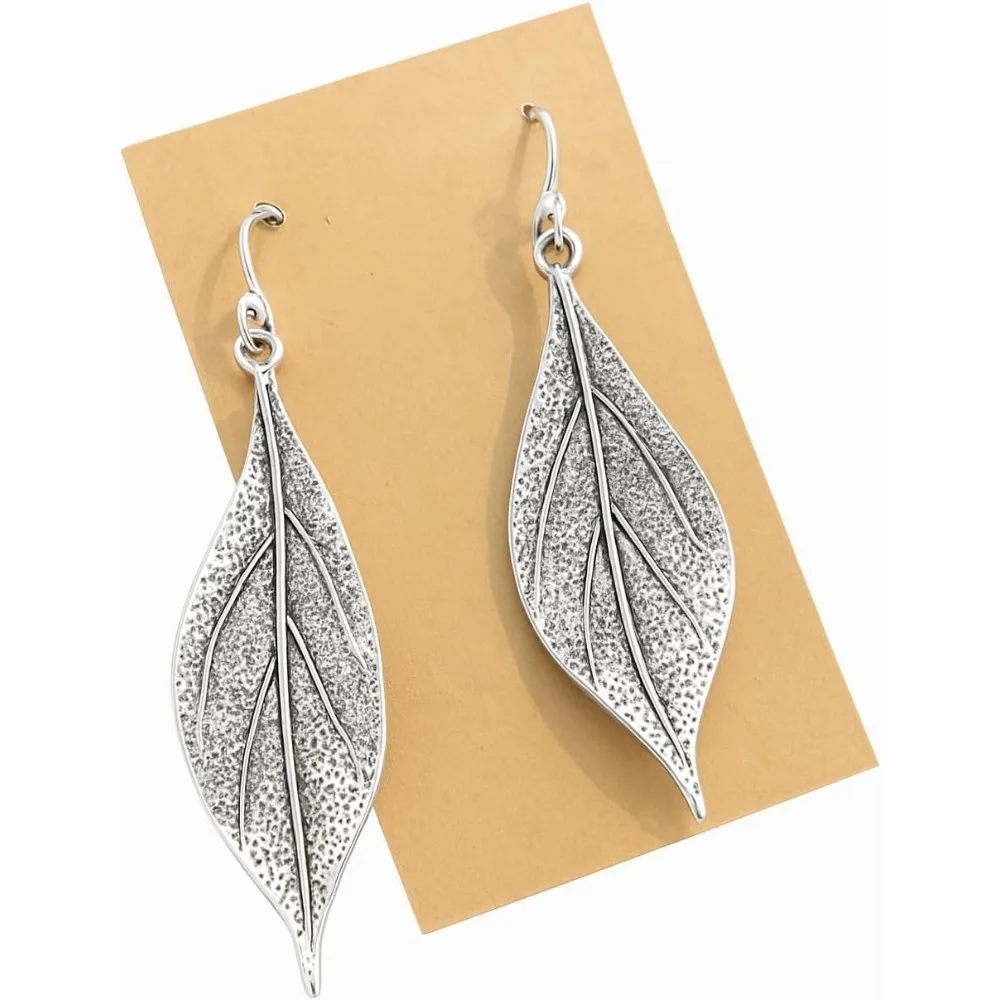 Wavy Leaf Sterling Silver Dangle Earrings Bohemian Style
Wavy Leaf Sterling Silver Dangle Earrings Bohemian Style