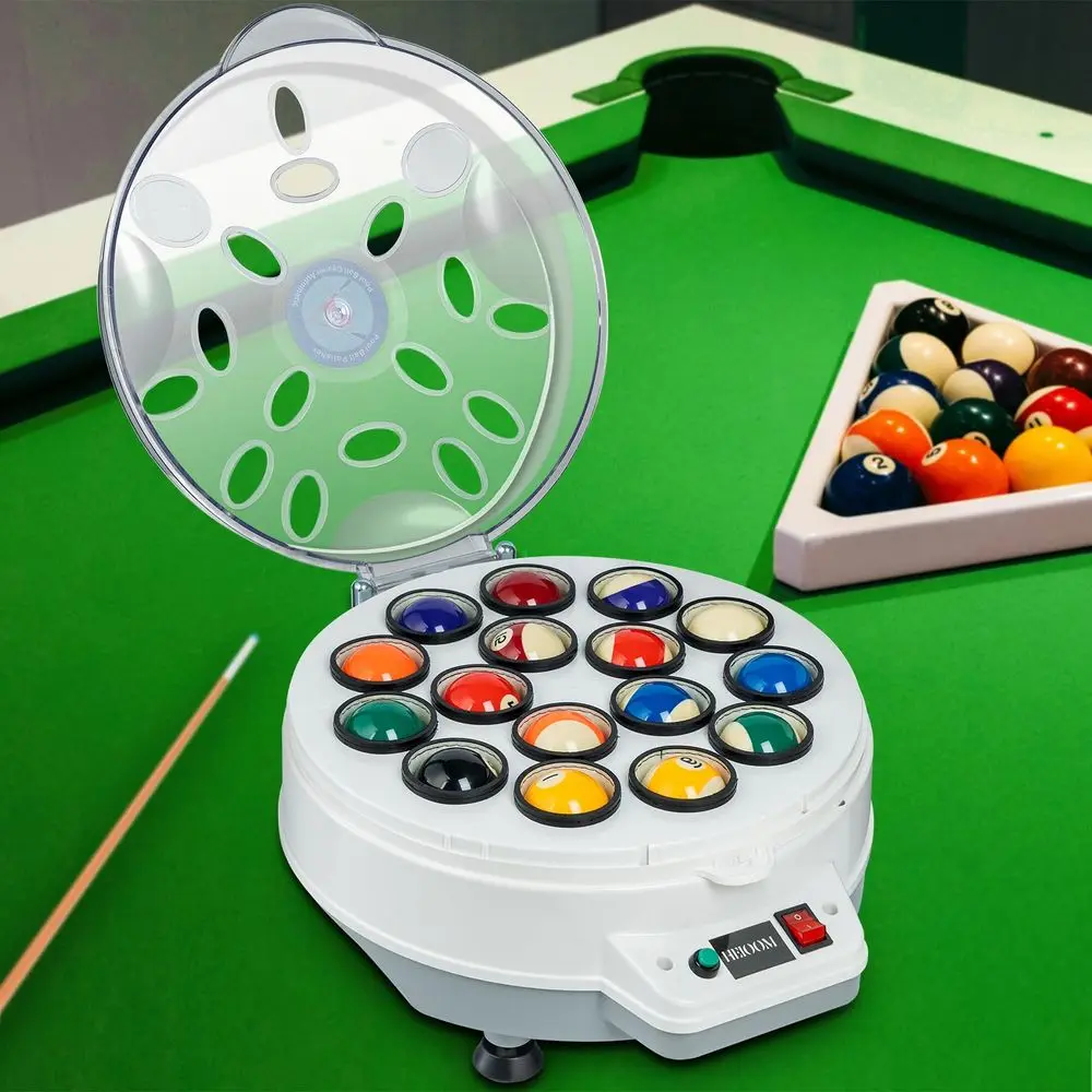 Ball Cleaner Automatic Billiard Ball Cleaning Machine Electronic Pool Balls Polishing for 16 Billiard and Snooker Balls 110V 18
Ball Cleaner Automatic Billiard Ball Cleaning Machine Electronic Pool Balls Polishing for 16 Billiard and Snooker Balls 110V 18
