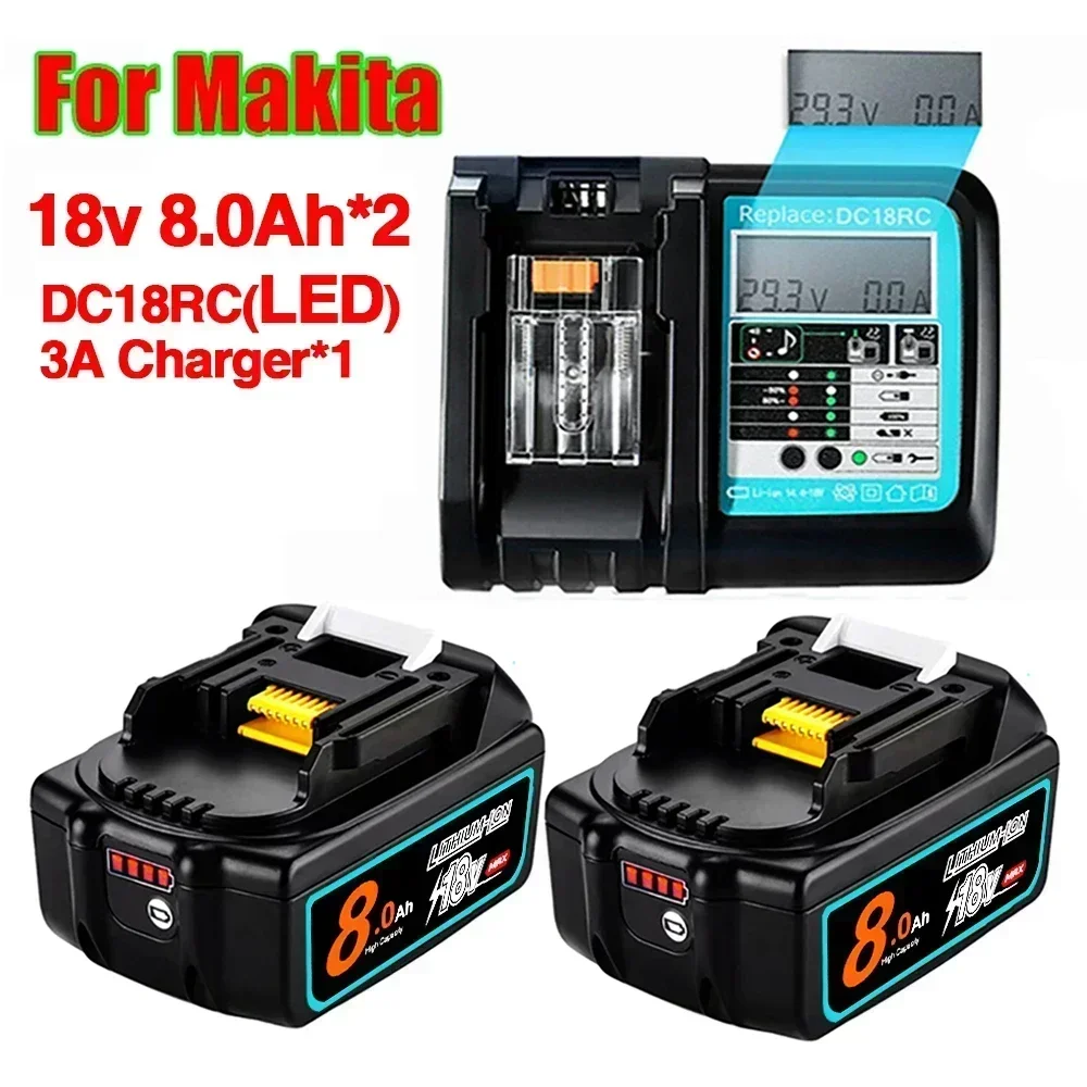 2024 Upgraded 18V 8000mAh Makita BL1860 BL1850B BL1850 BL1840 BL1830 BL1820 BL1815 LXT-400 Replacement Lithium Battery with LED
2024 Upgraded 18V 8000mAh Makita BL1860 BL1850B BL1850 BL1840 BL1830 BL1820 BL1815 LXT-400 Replacement Lithium Battery with LED