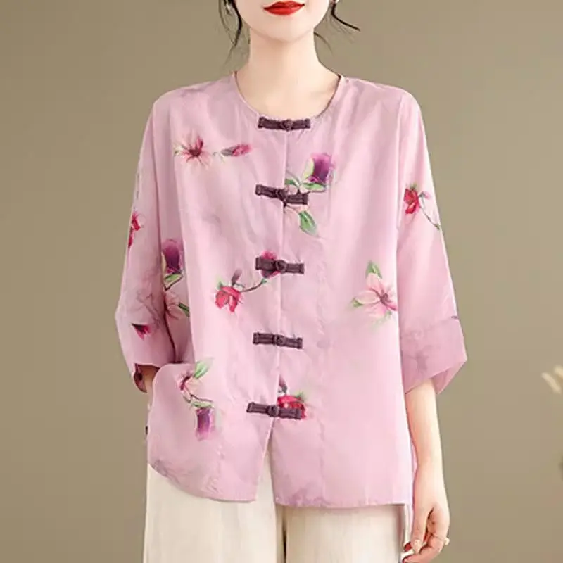 Ramie Shirt High-End Cotton Linen Shirt Women's Zen Art Chinese Style Summer Oversized Blusas K1590
Ramie Shirt High-End Cotton Linen Shirt Women's Zen Art Chinese Style Summer Oversized Blusas K1590