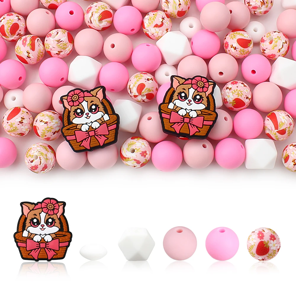 30Pcs Silicone Beads Basket Cat Shape Beads Set Fashion For Jewelry Making DIY Beaded Pen Keychain Jewelry Accessories Gifts
30Pcs Silicone Beads Basket Cat Shape Beads Set Fashion For Jewelry Making DIY Beaded Pen Keychain Jewelry Accessories Gifts