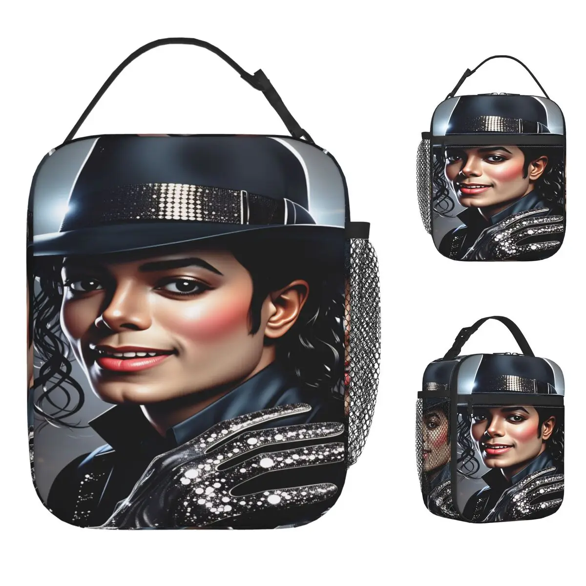 MJ King Of Pop Michael J-jackson Lunch Bag Child Print Lunch Box Cute Office Cooler Bag Portable Insulated Oxford Lunch Bags
MJ King Of Pop Michael J-jackson Lunch Bag Child Print Lunch Box Cute Office Cooler Bag Portable Insulated Oxford Lunch Bags