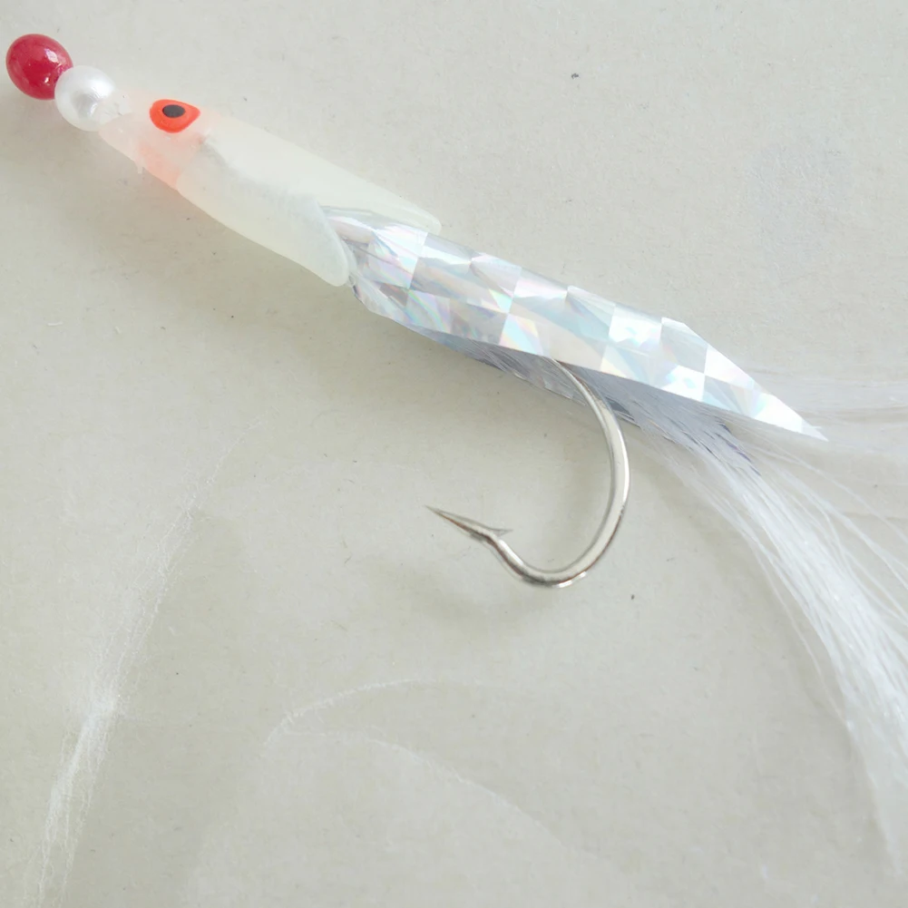 5 Pcs Fishing Lure Luminous Feather Lure Herring Bait Hard Bait Sabiki Soft Fishing Lure Rigs Bait Artificial Hook Baits Tool
5 Pcs Fishing Lure Luminous Feather Lure Herring Bait Hard Bait Sabiki Soft Fishing Lure Rigs Bait Artificial Hook Baits Tool