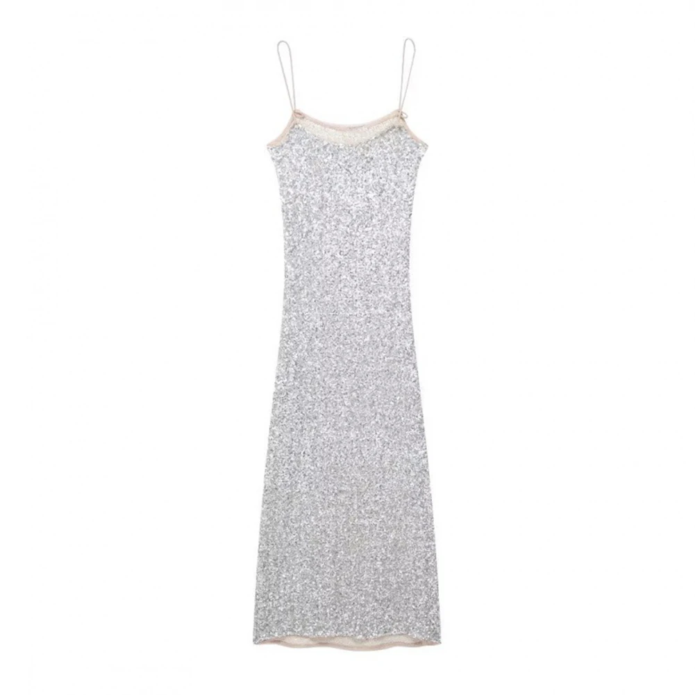 Woman Sexy Summer Autumn Sequin Sleeveless Backless Long Dress Elastic Evening Club Party Robes Elegant Slimming Female Dress
Woman Sexy Summer Autumn Sequin Sleeveless Backless Long Dress Elastic Evening Club Party Robes Elegant Slimming Female Dress
