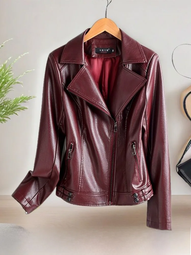 Slim Fit Genuine Sheepskin Leather Jacket Women's Short Style Korean Version Big Size Coat High Quality New Arrival
Slim Fit Genuine Sheepskin Leather Jacket Women's Short Style Korean Version Big Size Coat High Quality New Arrival