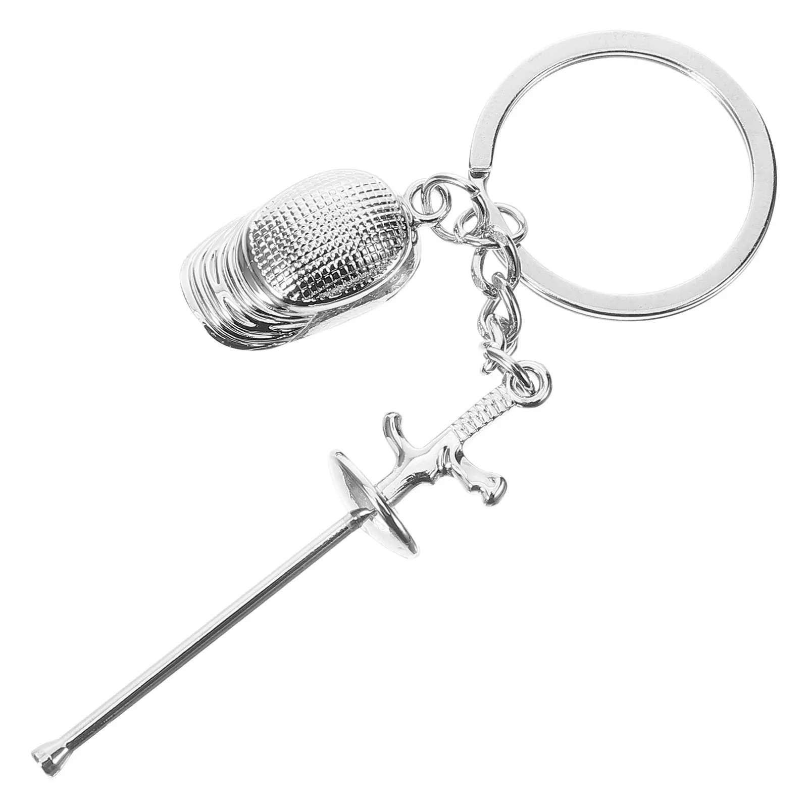 Metal Fencing Keychain Creative Sports Pendant Hanging Backpack Keychain Decorative Souvenir for Sport Fans Gift
Metal Fencing Keychain Creative Sports Pendant Hanging Backpack Keychain Decorative Souvenir for Sport Fans Gift