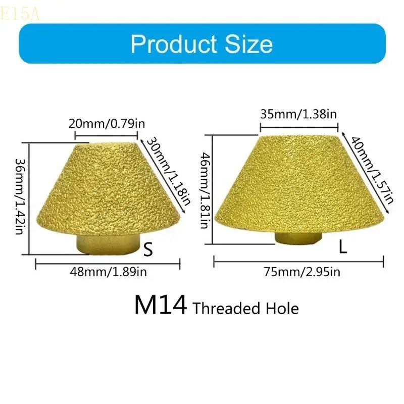E15A Precise Brazed Diamonds Finger Bit M14 Thread End Mill Routers Bit for Professional Chamfering on Stone and Tile
E15A Precise Brazed Diamonds Finger Bit M14 Thread End Mill Routers Bit for Professional Chamfering on Stone and Tile