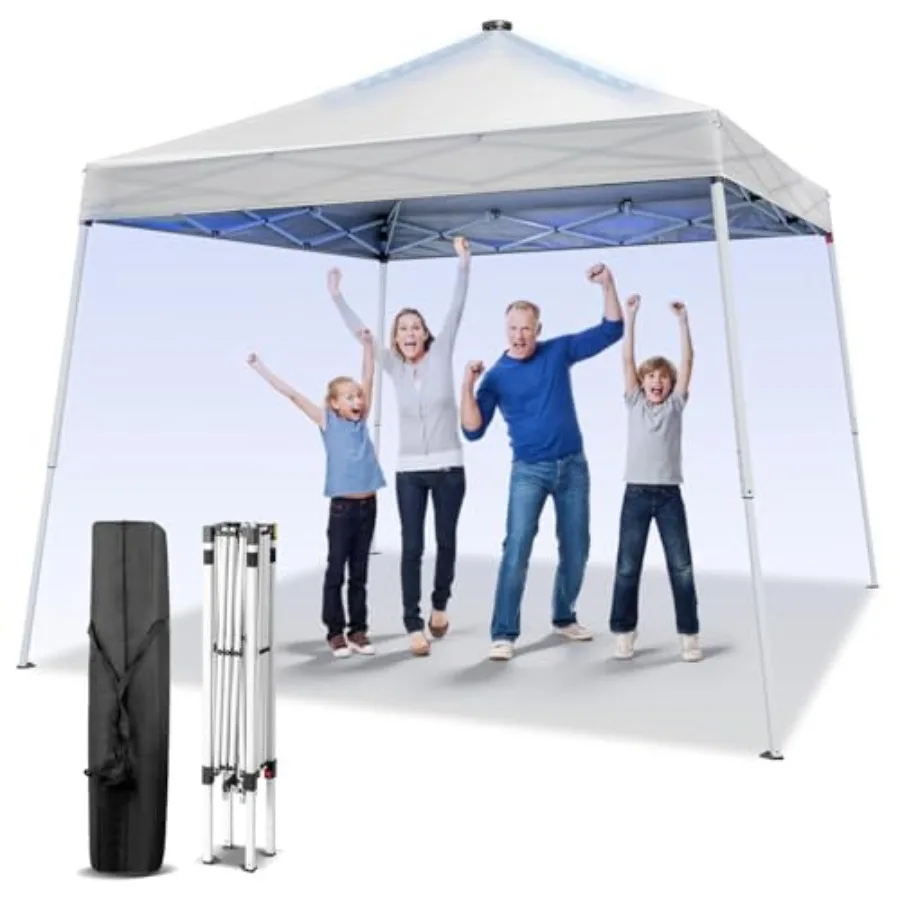 Outdoor 8x8 Solar Pop Up Canopy Tent with Meteor LED Lights, Waterproof Portable Shelter in Gray, UPF 50+ Sun Protection for Ca
Outdoor 8x8 Solar Pop Up Canopy Tent with Meteor LED Lights, Waterproof Portable Shelter in Gray, UPF 50+ Sun Protection for Ca