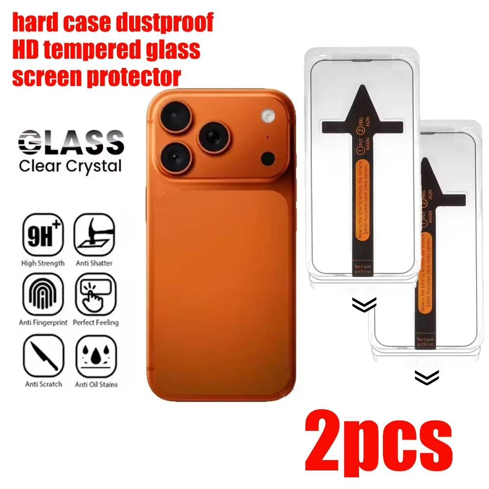 2Pcs Tempered Glass Screen Protector Hard case For iPhone 17 Pro Max 16 Plus 15 14 13 12 11 Protective Film for iPhone XR XS Air
2Pcs Tempered Glass Screen Protector Hard case For iPhone 17 Pro Max 16 Plus 15 14 13 12 11 Protective Film for iPhone XR XS Air