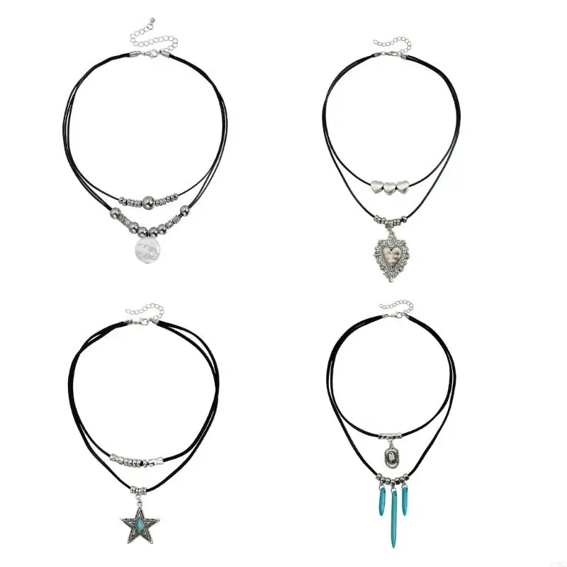 CORD Adjustable Retro Turquoise Stone Necklace For Casual Or Party Outfit Enhancement
CORD Adjustable Retro Turquoise Stone Necklace For Casual Or Party Outfit Enhancement
