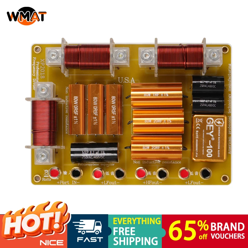 2018 High Power Audio Crossover 2300W For Dual 15"-18" Woofer & Tweeter | 4/8 ohm Impedance Selector | Pro Speaker Accessory
2018 High Power Audio Crossover 2300W For Dual 15"-18" Woofer & Tweeter | 4/8 ohm Impedance Selector | Pro Speaker Accessory