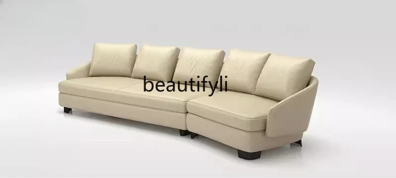 Piano Keys Arc-Shaped Leather Sofa First Layer Cowhide Light Luxury Villa High-End Italian Minimalist
Piano Keys Arc-Shaped Leather Sofa First Layer Cowhide Light Luxury Villa High-End Italian Minimalist