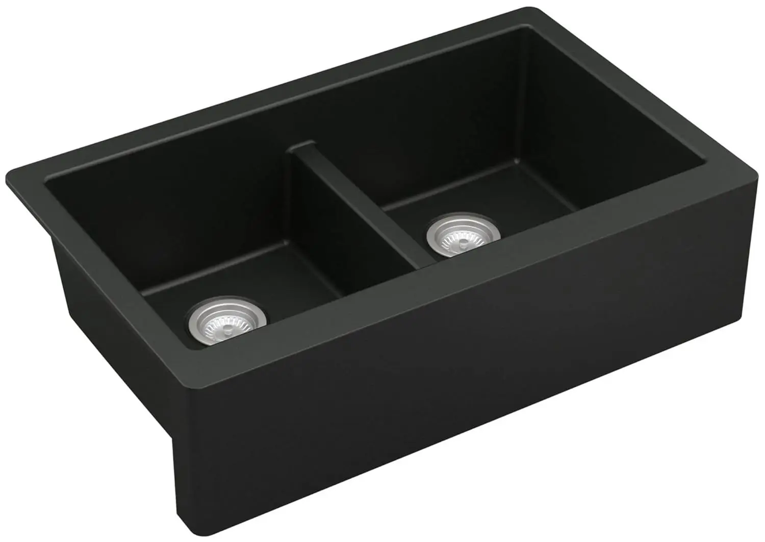 33 Inch Farmhouse Kitchen Sink Quartz Composite Black, Double Bowl 50/50 Low Divide Undermount Apron Front Sink,, Customized
33 Inch Farmhouse Kitchen Sink Quartz Composite Black, Double Bowl 50/50 Low Divide Undermount Apron Front Sink,, Customized