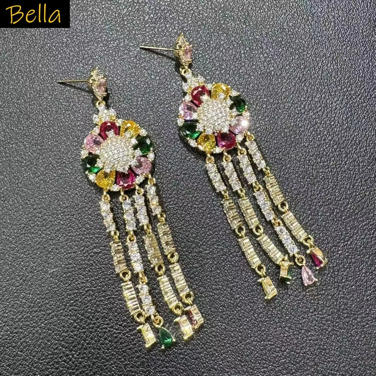 luxury cubic zirconia earrings for women shiny jewelry gala event party dangling earrings gold color yellow blue flower chain
luxury cubic zirconia earrings for women shiny jewelry gala event party dangling earrings gold color yellow blue flower chain
