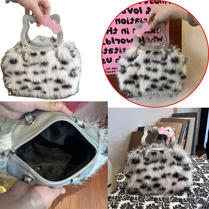 Sanrio Hello Kitty Leopard Print Handbag Anime Character Cute Retro Style Controller Japanese and Korean Style Shopping Handbag
Sanrio Hello Kitty Leopard Print Handbag Anime Character Cute Retro Style Controller Japanese and Korean Style Shopping Handbag