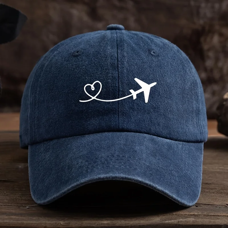 Love airplane printed baseball cap for men and women, outdoor sun protection and sunshade hat, fashionable duckbill cap
Love airplane printed baseball cap for men and women, outdoor sun protection and sunshade hat, fashionable duckbill cap