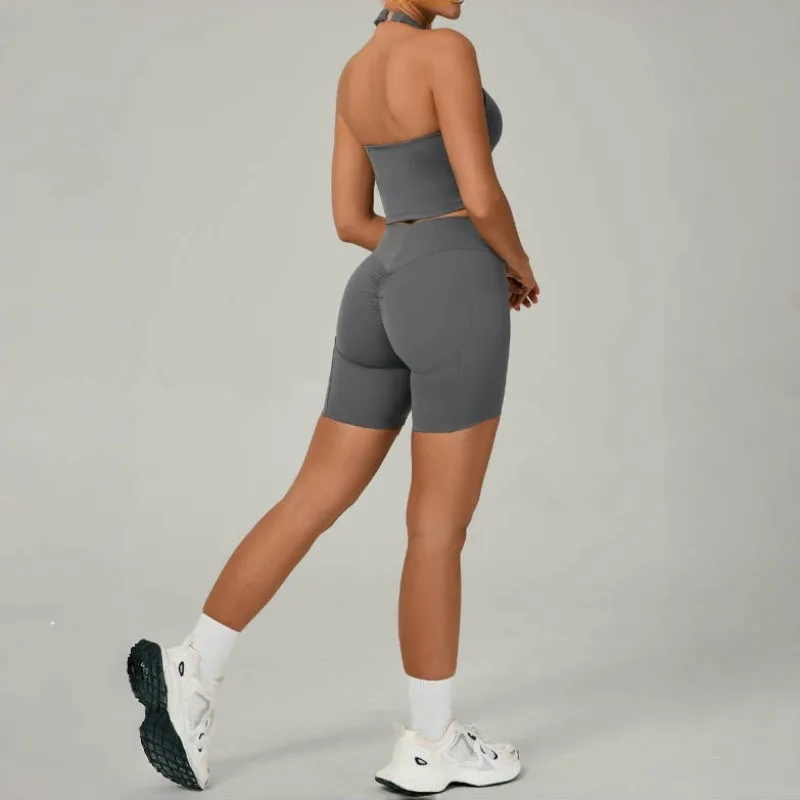 Women's Yoga Set High Elasticity Breathable Beautiful Back Quick Drying Set Outdoor Sports Leisure Running Leisure Fitness Suit
Women's Yoga Set High Elasticity Breathable Beautiful Back Quick Drying Set Outdoor Sports Leisure Running Leisure Fitness Suit