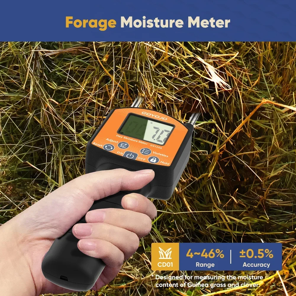 Hay Moisture Meter Tester - Portable Long Probe Type Digital Moisture Analyzer for Forage, Bale, and Agricultural Applications
Hay Moisture Meter Tester - Portable Long Probe Type Digital Moisture Analyzer for Forage, Bale, and Agricultural Applications