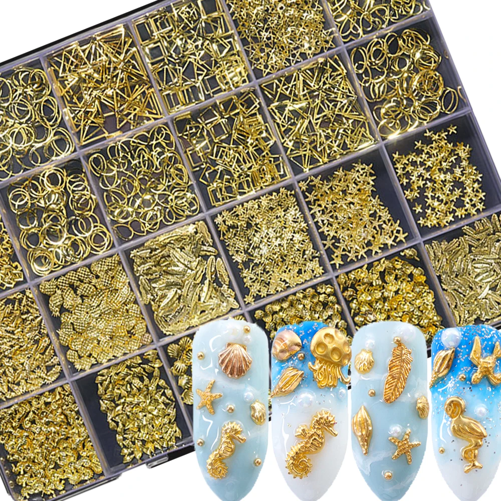 2400pcs Tropical Nail supply Metallic studs /ocean Sea Shell Star Feather Charm Metal Frame Rivet Nail Sequin Accessories BE25-2
2400pcs Tropical Nail supply Metallic studs /ocean Sea Shell Star Feather Charm Metal Frame Rivet Nail Sequin Accessories BE25-2