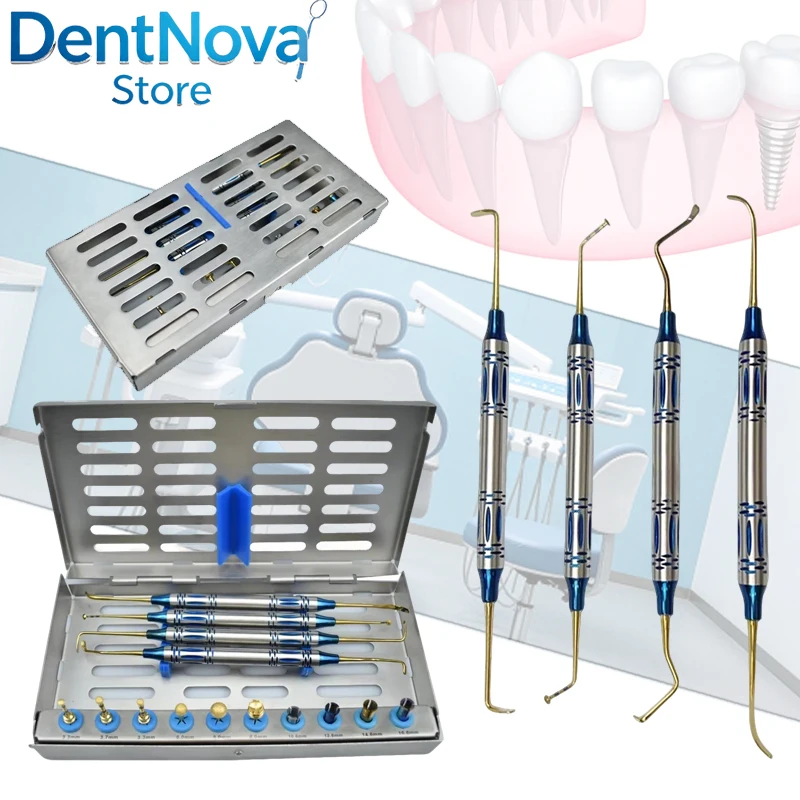 Dental Sinus Lifting Kit with Membrane Elevators & Limiter Drills - Professional Implantology Sinus Lift Surgical Instrument Set
Dental Sinus Lifting Kit with Membrane Elevators & Limiter Drills - Professional Implantology Sinus Lift Surgical Instrument Set