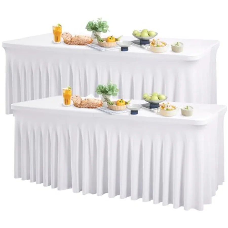 2 Pack Spandex Table Clothes for 6 Feet Rectangle Tables, 6Feet Wrinkle Free Fitted Tablecloths Ruffles Design Table Cover for
2 Pack Spandex Table Clothes for 6 Feet Rectangle Tables, 6Feet Wrinkle Free Fitted Tablecloths Ruffles Design Table Cover for