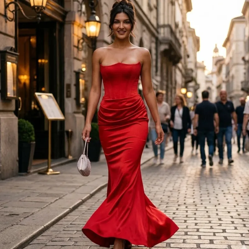 Satin Ruched Corset Off Shoulder Long Bodycon Dress Multicolor Waist Cinch Boned Pleated Maxi For Women Evening Party Date Night
Satin Ruched Corset Off Shoulder Long Bodycon Dress Multicolor Waist Cinch Boned Pleated Maxi For Women Evening Party Date Night