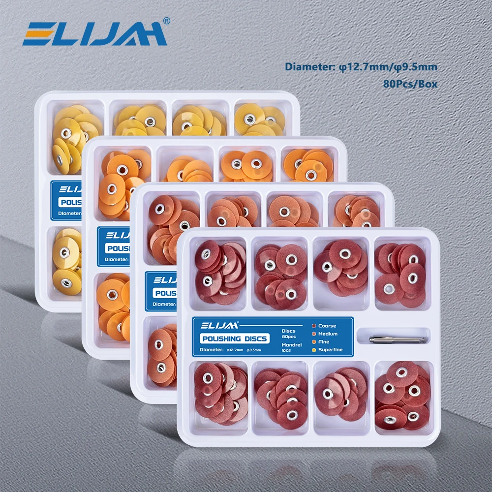 ELIJAH 80Pcs/Box Dental Polishing Discs Holding Rod Soflex Flexi Disc RA Shank Finishing Teeth Whitening Material Dentist
ELIJAH 80Pcs/Box Dental Polishing Discs Holding Rod Soflex Flexi Disc RA Shank Finishing Teeth Whitening Material Dentist