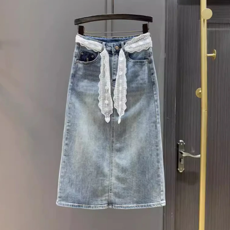 European Midi Denim Skirt Ladies 2025 Spring New Fashion Contrasting Color Pocket Letter Embroidery High Waist Skirts Women
European Midi Denim Skirt Ladies 2025 Spring New Fashion Contrasting Color Pocket Letter Embroidery High Waist Skirts Women