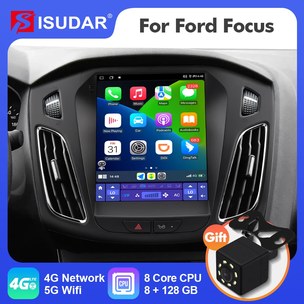 ISUDAR Android 12 Car Radio for Ford/Focus 2012-2017 Multimedia Player 2 Din Tesla Style Vertical Screen GPS Carplay Auto Stereo
ISUDAR Android 12 Car Radio for Ford/Focus 2012-2017 Multimedia Player 2 Din Tesla Style Vertical Screen GPS Carplay Auto Stereo