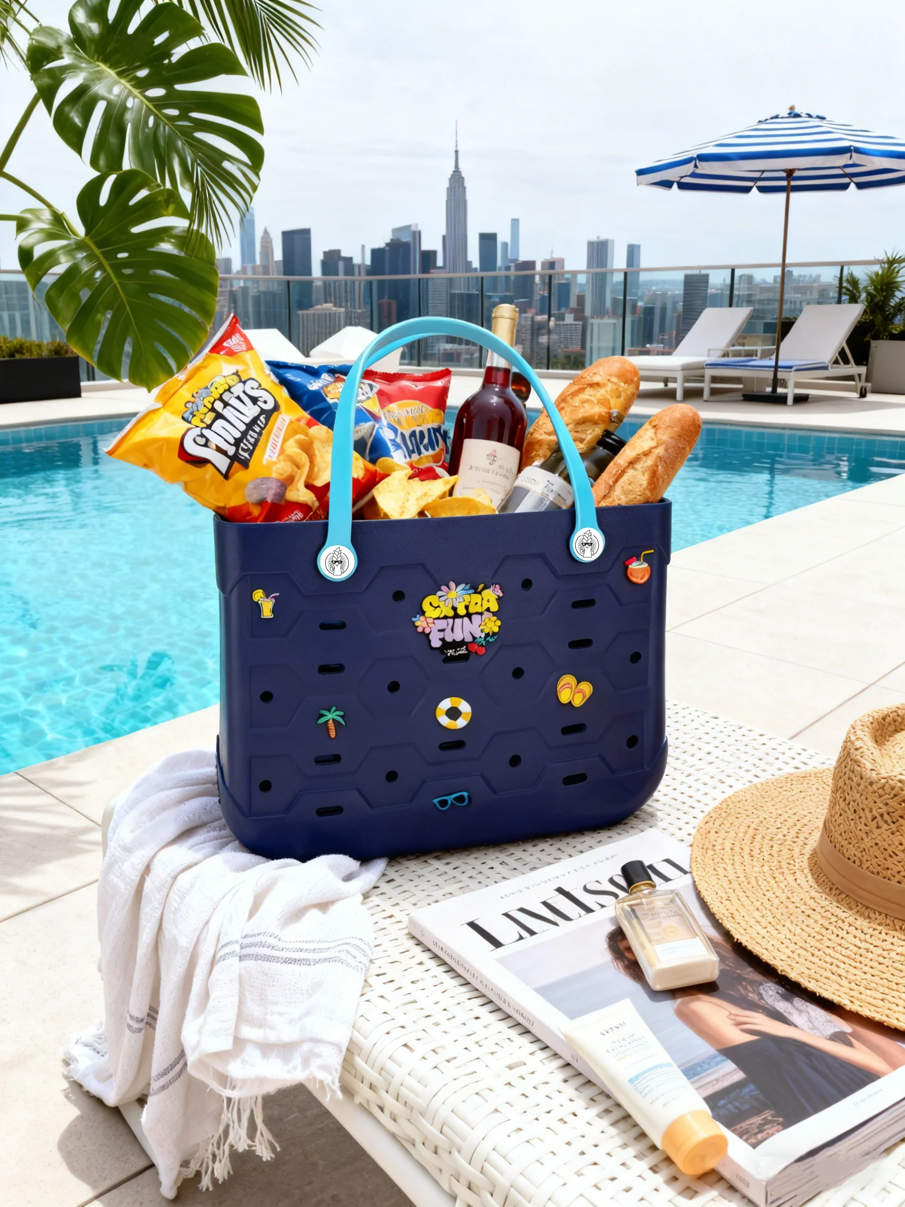 EVA Women's Shopping Handbag Jelly Tote Bag Extra Large Beach Bag Rubber Waterproof Beach Travel Picnic Storage Basket
EVA Women's Shopping Handbag Jelly Tote Bag Extra Large Beach Bag Rubber Waterproof Beach Travel Picnic Storage Basket