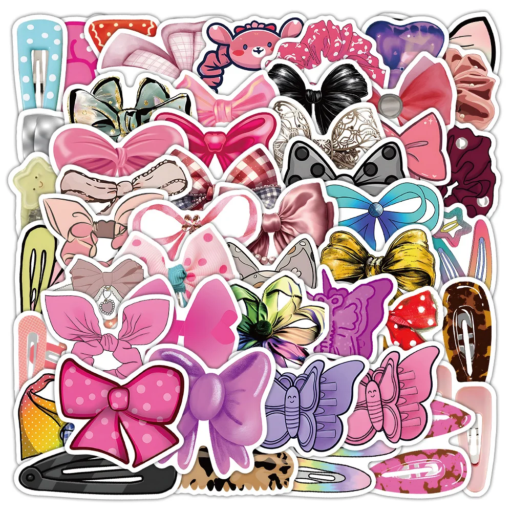 10/30/54PCS Cute Hair Accessories Stickers Colorful Bows Cartoon Fun Doodle Personalized Creative Waterproof Decals DIY Laptop
10/30/54PCS Cute Hair Accessories Stickers Colorful Bows Cartoon Fun Doodle Personalized Creative Waterproof Decals DIY Laptop