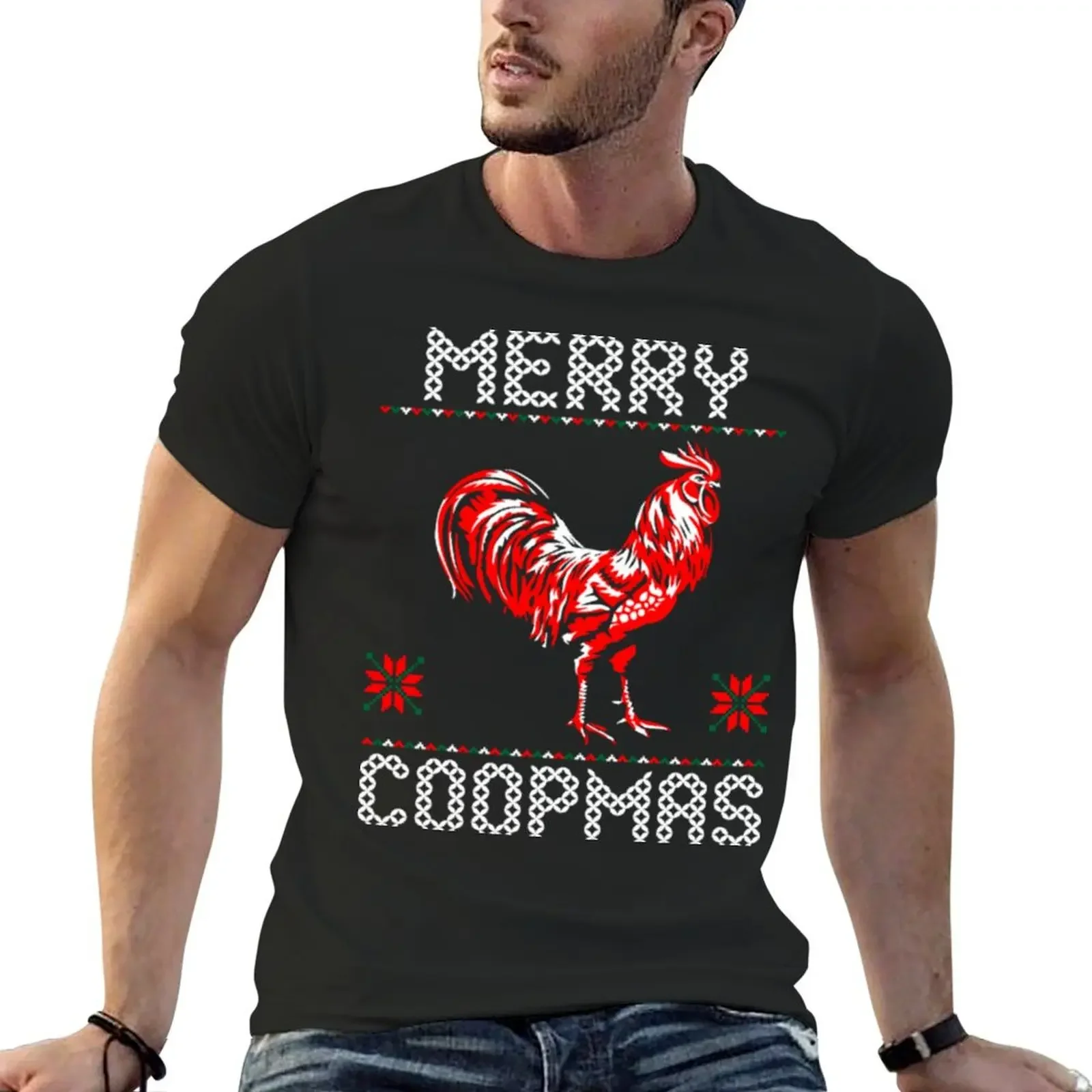 Merry Coopmas Ugly Christmas Sweater T Shirt T-Shirt Personalized t-shirt plus size clothes customizeds Men's cotton t-shirt
Merry Coopmas Ugly Christmas Sweater T Shirt T-Shirt Personalized t-shirt plus size clothes customizeds Men's cotton t-shirt