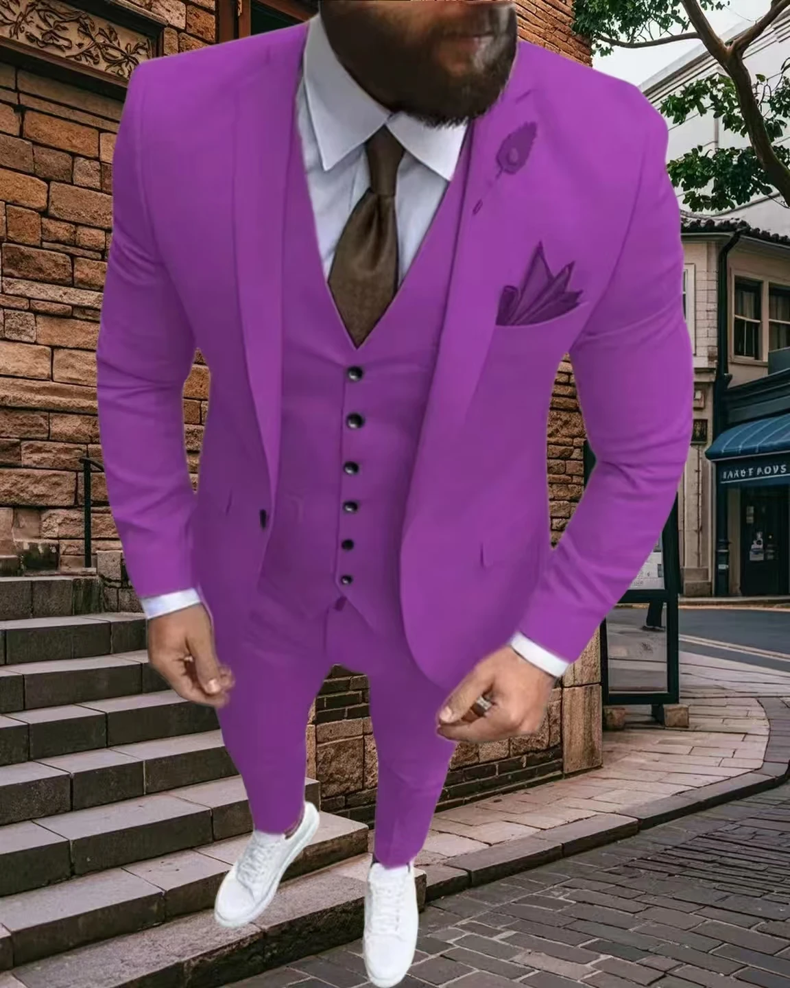 Высококачественный приталенный смокинг, комплект из 3 предметов для жениха, однобортный пиджак, жилет и брюки, свадебный наряд
Высококачественный приталенный смокинг, комплект из 3 предметов для жениха, однобортный пиджак, жилет и брюки, свадебный наряд