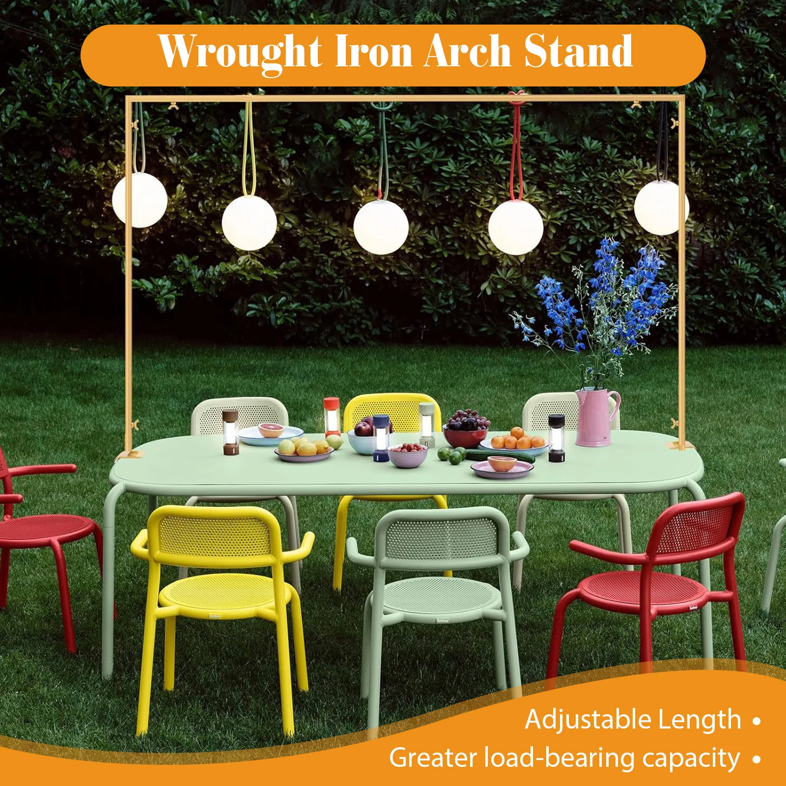 Over The Table Rod Stand Adjustable 110-140cm Tall 116-254cm Length Table Top Arch Backdrop Stand W/ Clamps for Christmas Party
Over The Table Rod Stand Adjustable 110-140cm Tall 116-254cm Length Table Top Arch Backdrop Stand W/ Clamps for Christmas Party