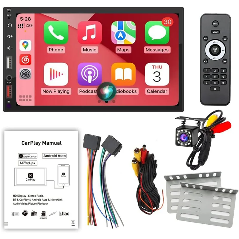 ABND_7-дюймовый двойной Din автомобильный стерео CarPlay Android Auto Mirror-Link, мультимедийный плеер с сенсорным экраном, Bluetooth-радио, камера USB
ABND_7-дюймовый двойной Din автомобильный стерео CarPlay Android Auto Mirror-Link, мультимедийный плеер с сенсорным экраном, Bluetooth-радио, камера USB