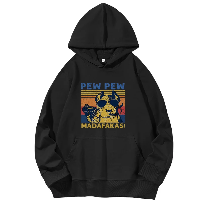 Pew Pew Madafakas Smoking & Shooting Dog Bulldog Labrador graphic Hooded sweatshirts Spring Autumn Hooded Shirt Men's sportswear
Pew Pew Madafakas Smoking & Shooting Dog Bulldog Labrador graphic Hooded sweatshirts Spring Autumn Hooded Shirt Men's sportswear