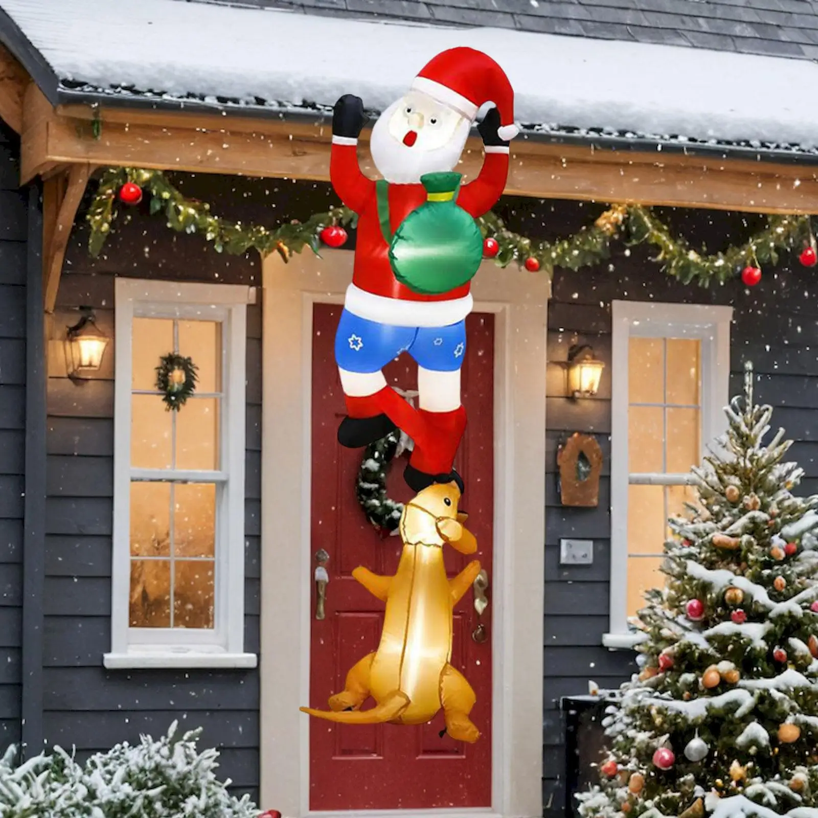 Christmas Inflatable Climbing Santa Dog Ornament for Outside Outdoor Holiday
Christmas Inflatable Climbing Santa Dog Ornament for Outside Outdoor Holiday