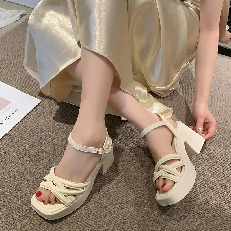 Women's Sandals Fashionable Increased Heel Platform Wedges Stylish Roman Loafers for Women 2026 New Summer Casual Waterproof
Women's Sandals Fashionable Increased Heel Platform Wedges Stylish Roman Loafers for Women 2026 New Summer Casual Waterproof