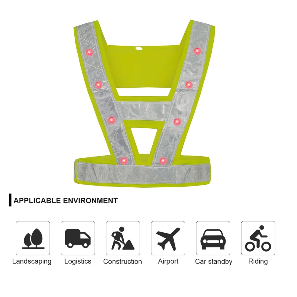 LED Lighted Safety Vest Premium Reflective Running Gear for Night Cycling Hiking Adjustable Luminous Outdoor Safety Vest
LED Lighted Safety Vest Premium Reflective Running Gear for Night Cycling Hiking Adjustable Luminous Outdoor Safety Vest