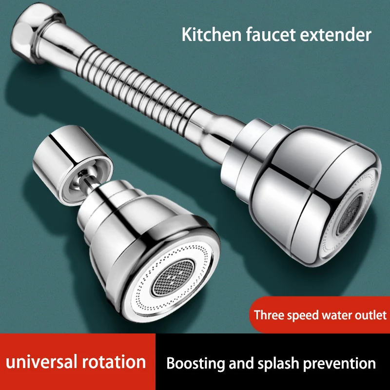 Kitchen Sink Faucet Extender Can Rotate And Lengthen The Spout Bubbler Pressurized Anti-splash Water Universal
Kitchen Sink Faucet Extender Can Rotate And Lengthen The Spout Bubbler Pressurized Anti-splash Water Universal